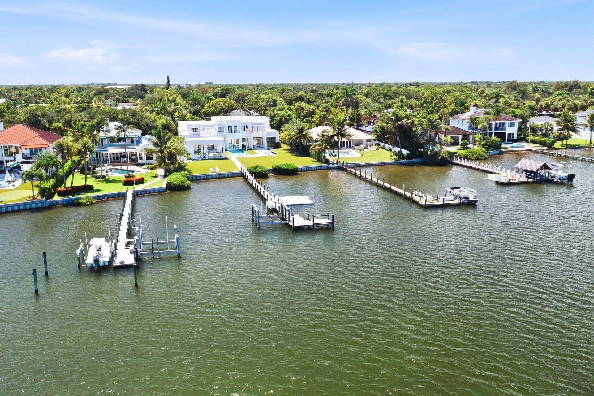 Aerial of Dock and House