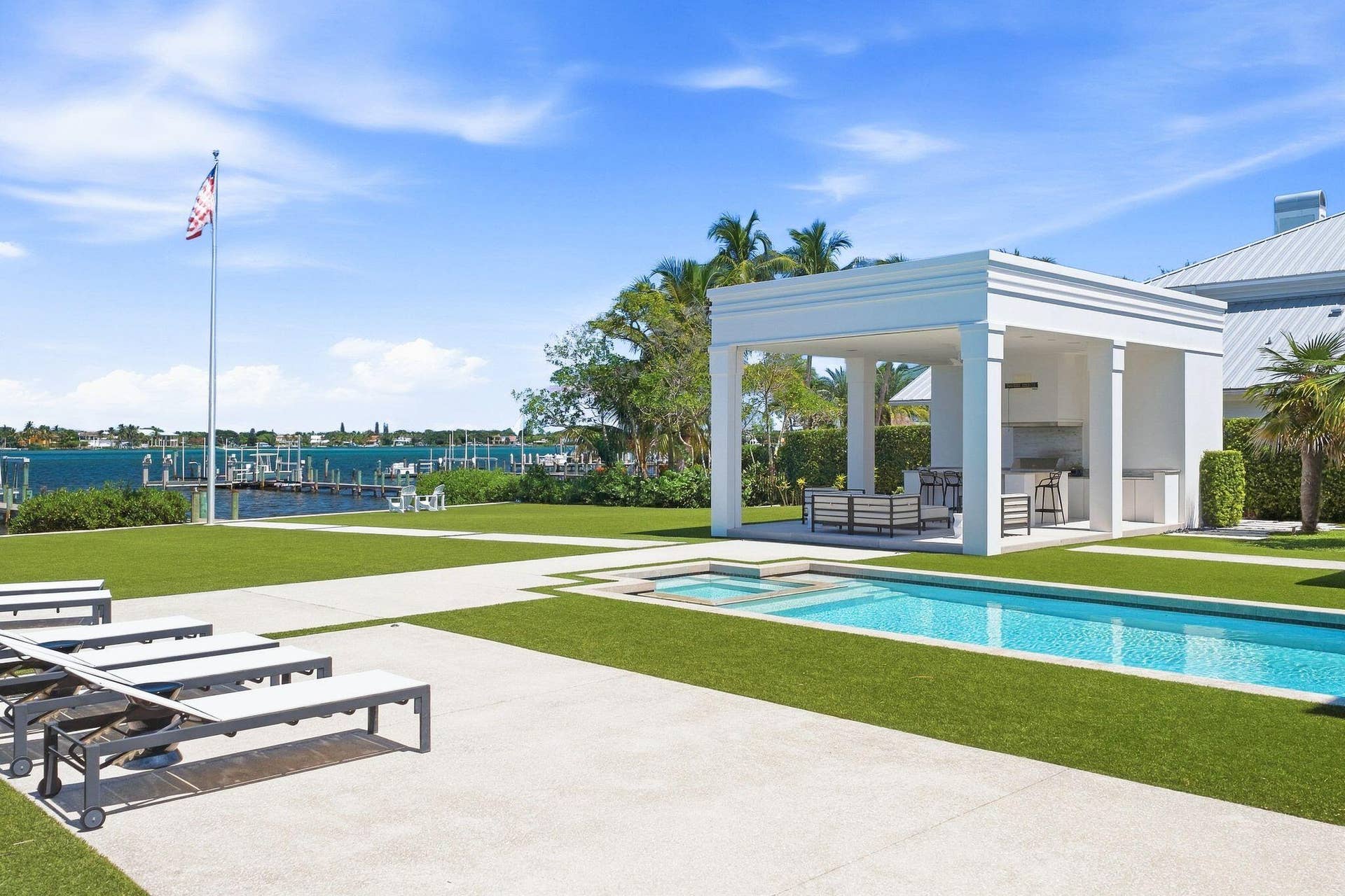 View from Pool to Cabana