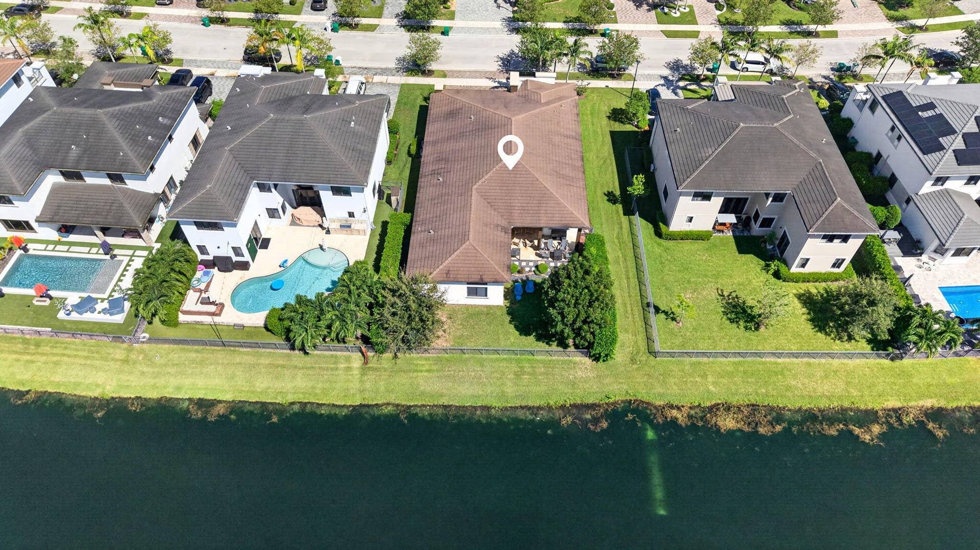 10490 S Lago Vista Circle, Parkland, FL 33076 62-web-or-mls-Aerial Front Top backyard