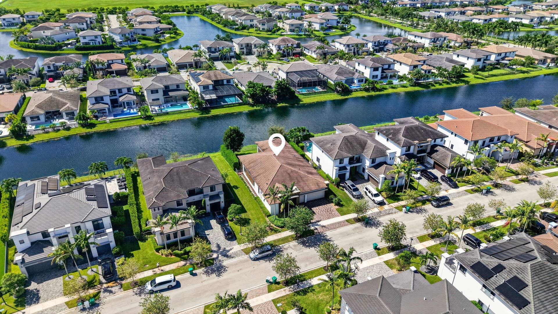 10490 S Lago Vista Circle, Parkland, FL 33076 60-web-or-mls-Aerial Front Top 3