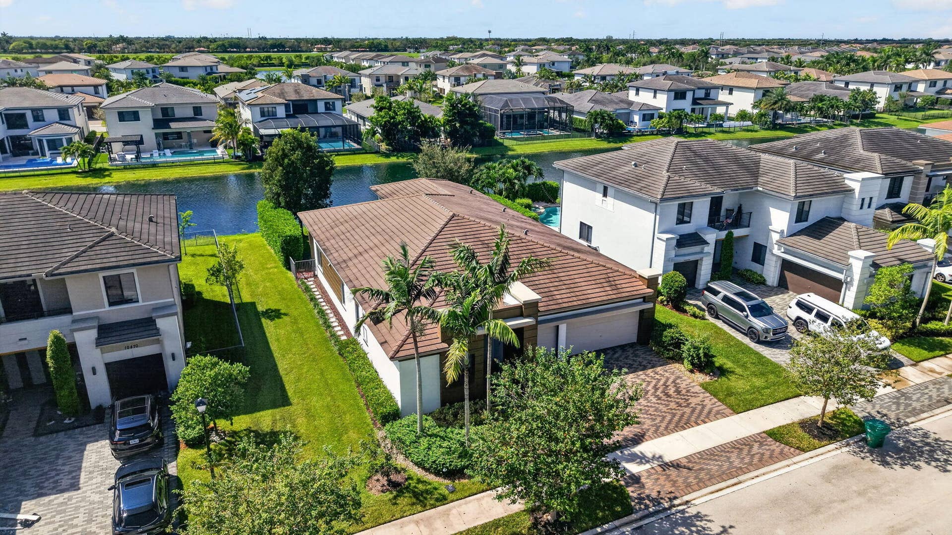 10490 S Lago Vista Circle, Parkland, FL 33076 59-web-or-mls-Aerial Front Top 2