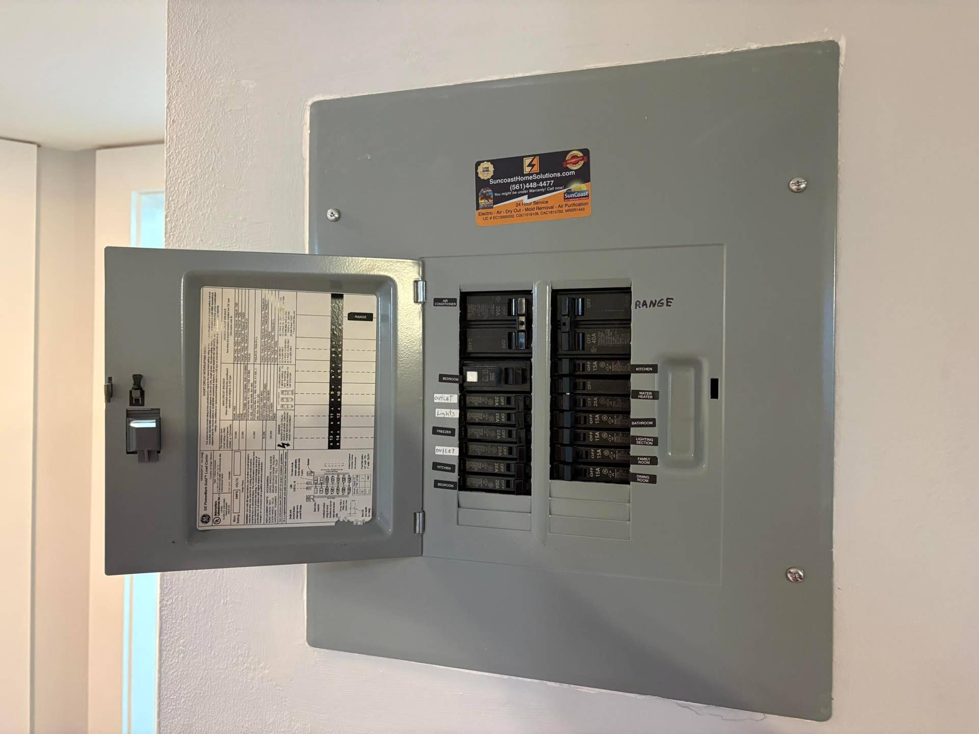 updated electric panel
