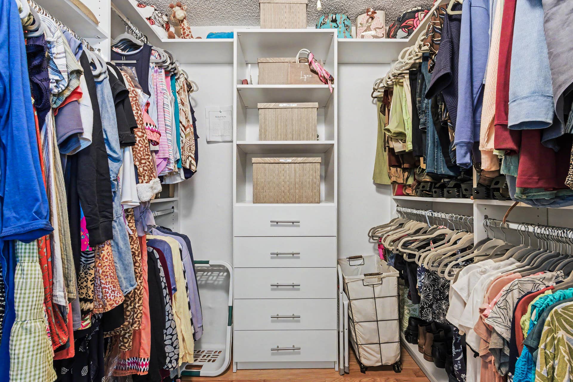 Walk-in closet in the primary BR