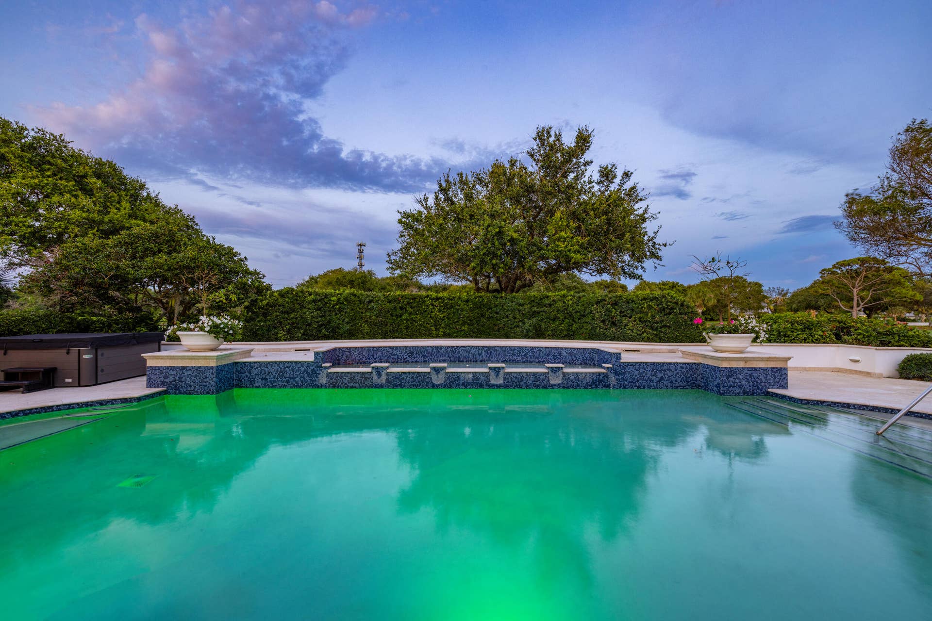 17965 SE VILLAGE Circle, Tequesta, FL 33469 Pool Twilight