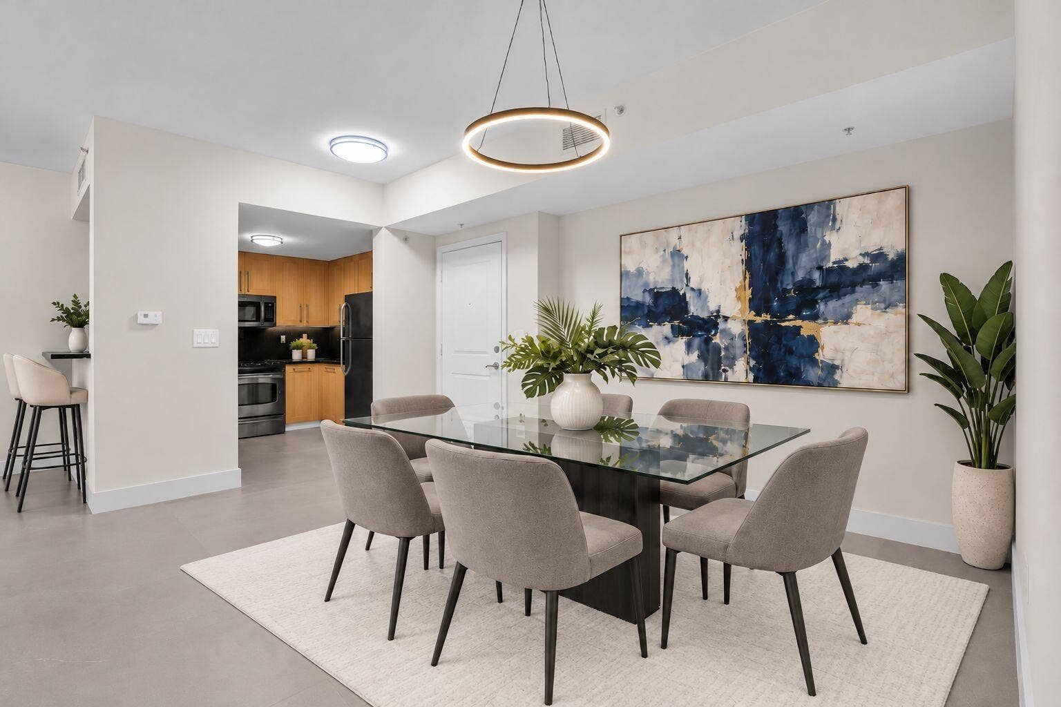 511 SE 5th Avenue, #703, Fort Lauderdale, Fort Lauderdale, FL 33301 Virtually Staged Dining Room