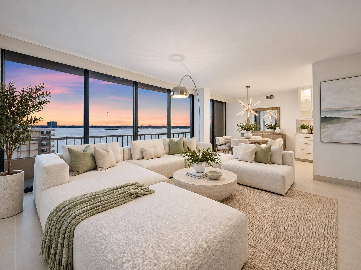 5510 N OCEAN Drive, #11B, Singer Island, FL 33404 Living - Virtually Staged