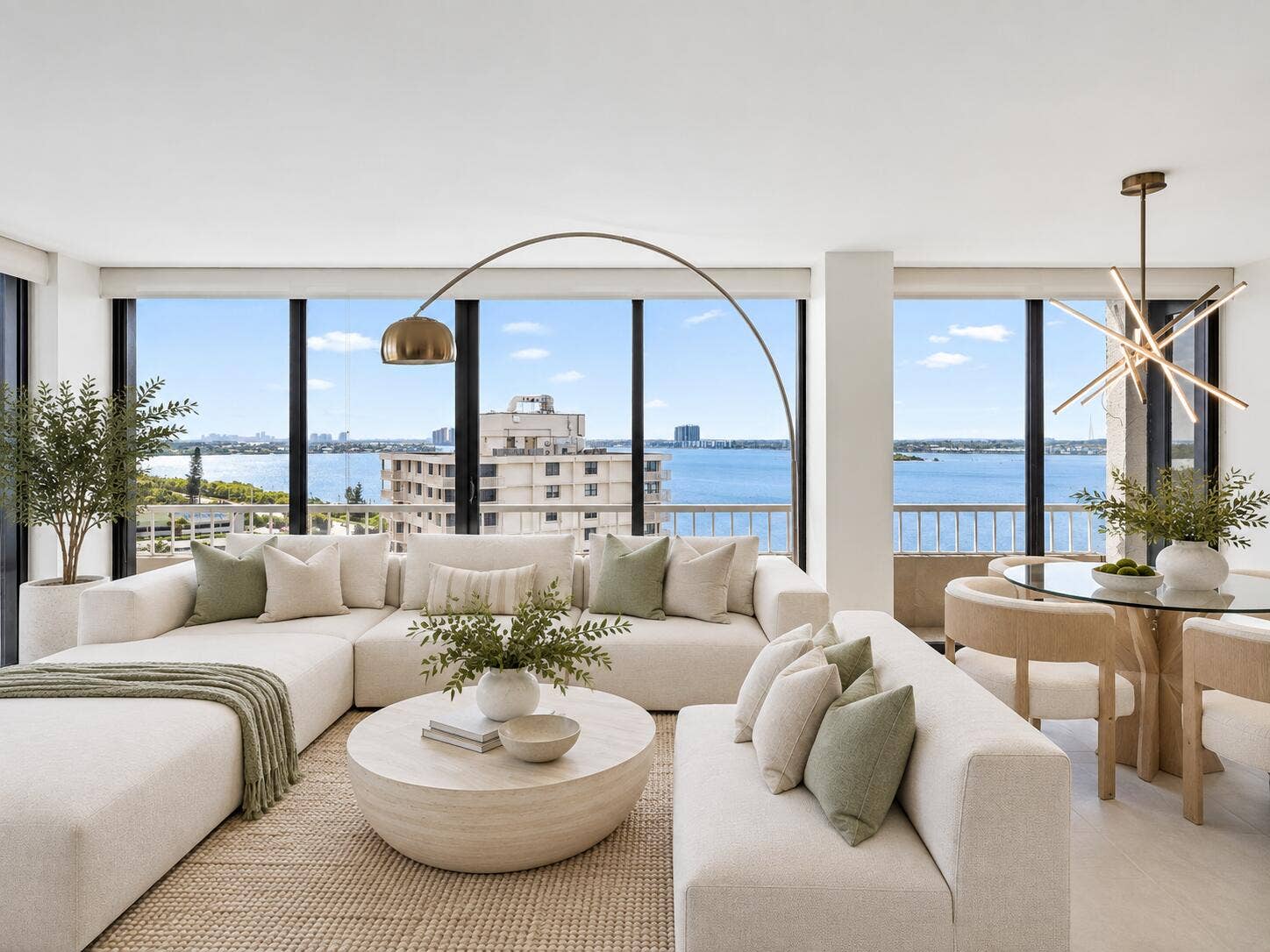 5510 N OCEAN Drive, #11B, Singer Island, FL 33404 Living & Dining - Virtually Staged