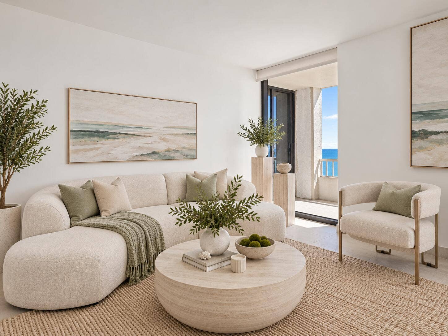 5510 N OCEAN Drive, #11B, Singer Island, FL 33404 Living - Virtually Staged