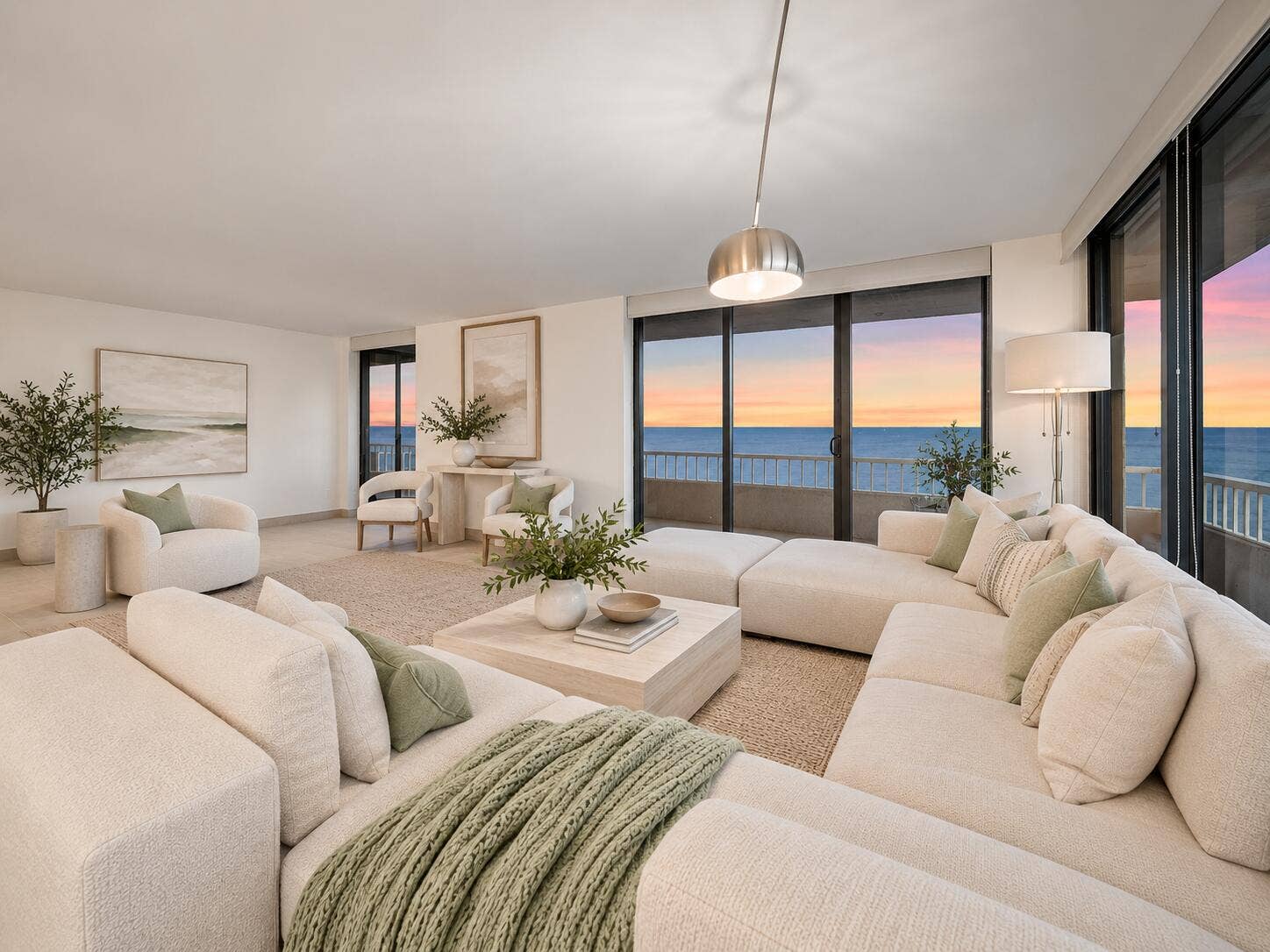 5510 N OCEAN Drive, #11B, Singer Island, FL 33404 Living - Virtually Staged