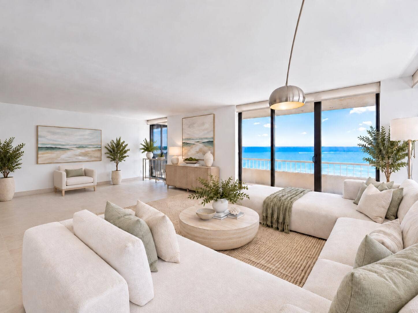5510 N OCEAN Drive, #11B, Singer Island, FL 33404 Living - Virtually Staged
