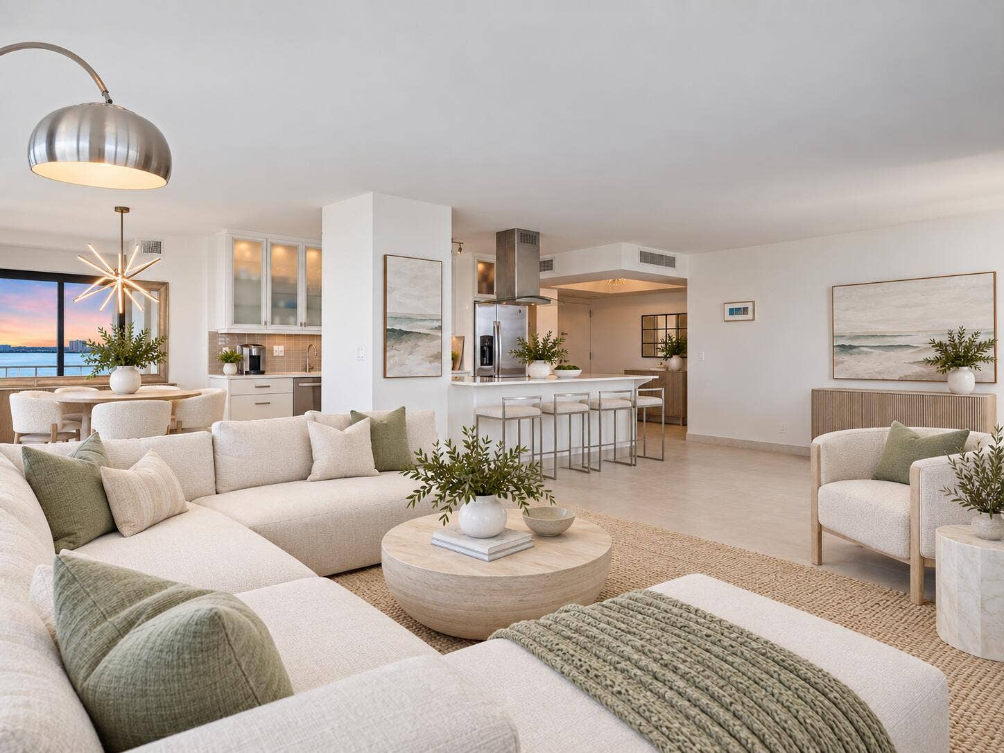 5510 N OCEAN Drive, #11B, Singer Island, FL 33404 Living - Virtually Staged