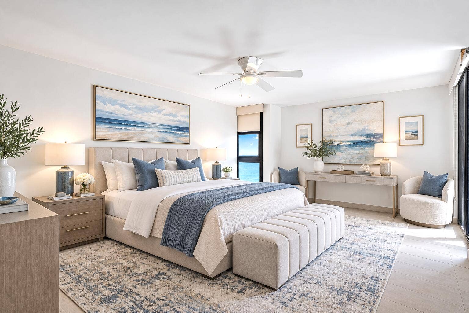5510 N OCEAN Drive, #11B, Singer Island, FL 33404 Primary Suite - Virtually Staged