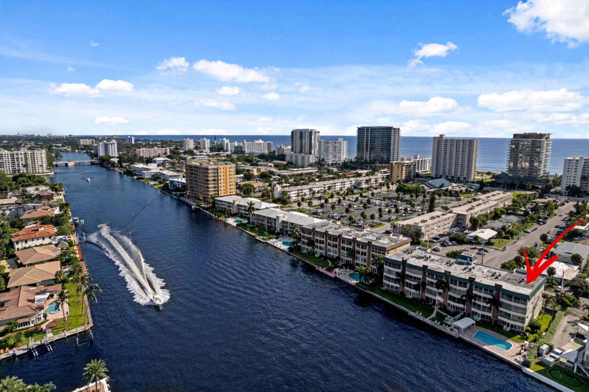 711 N RIVERSIDE Drive, #401, Pompano Beach, FL 33062 Aerial Neighborhood View