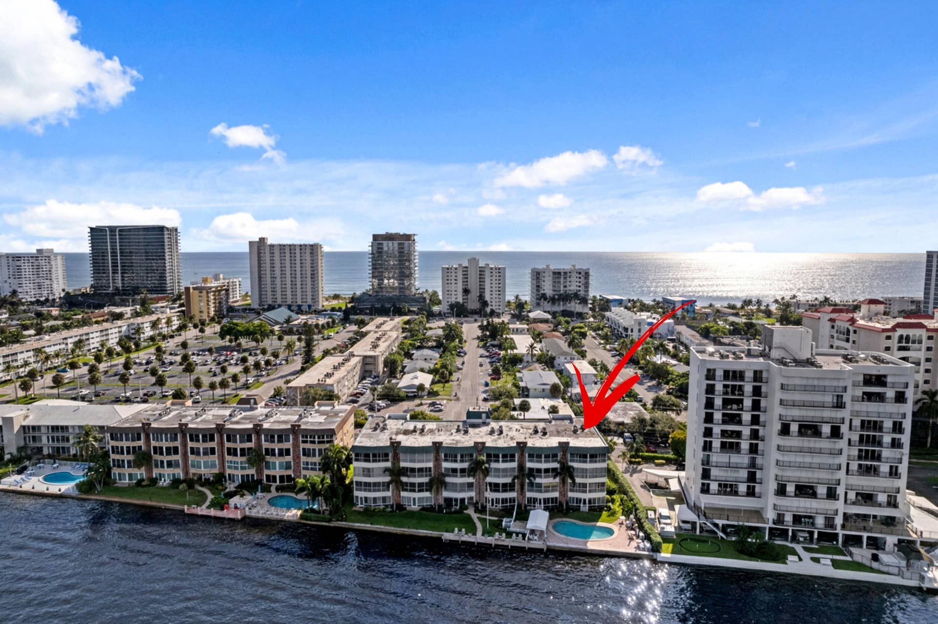 711 N RIVERSIDE Drive, #401, Pompano Beach, FL 33062 Aerial Neighborhood View