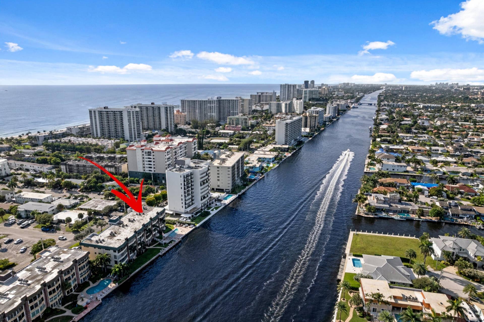 711 N RIVERSIDE Drive, #401, Pompano Beach, FL 33062 Aerial Neighborhood View
