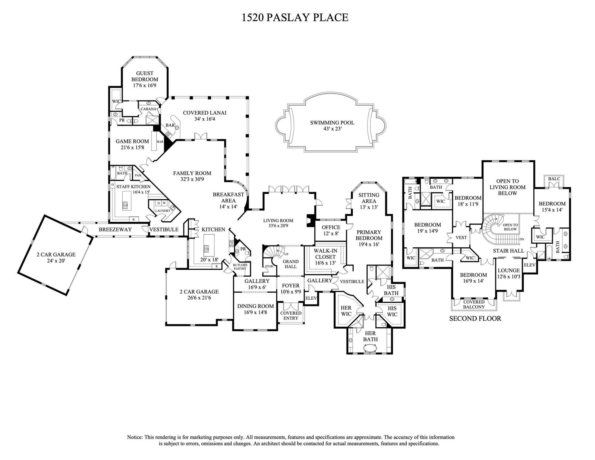 1520 Paslay Place, Manalapan, FL 33462 Floor Plan