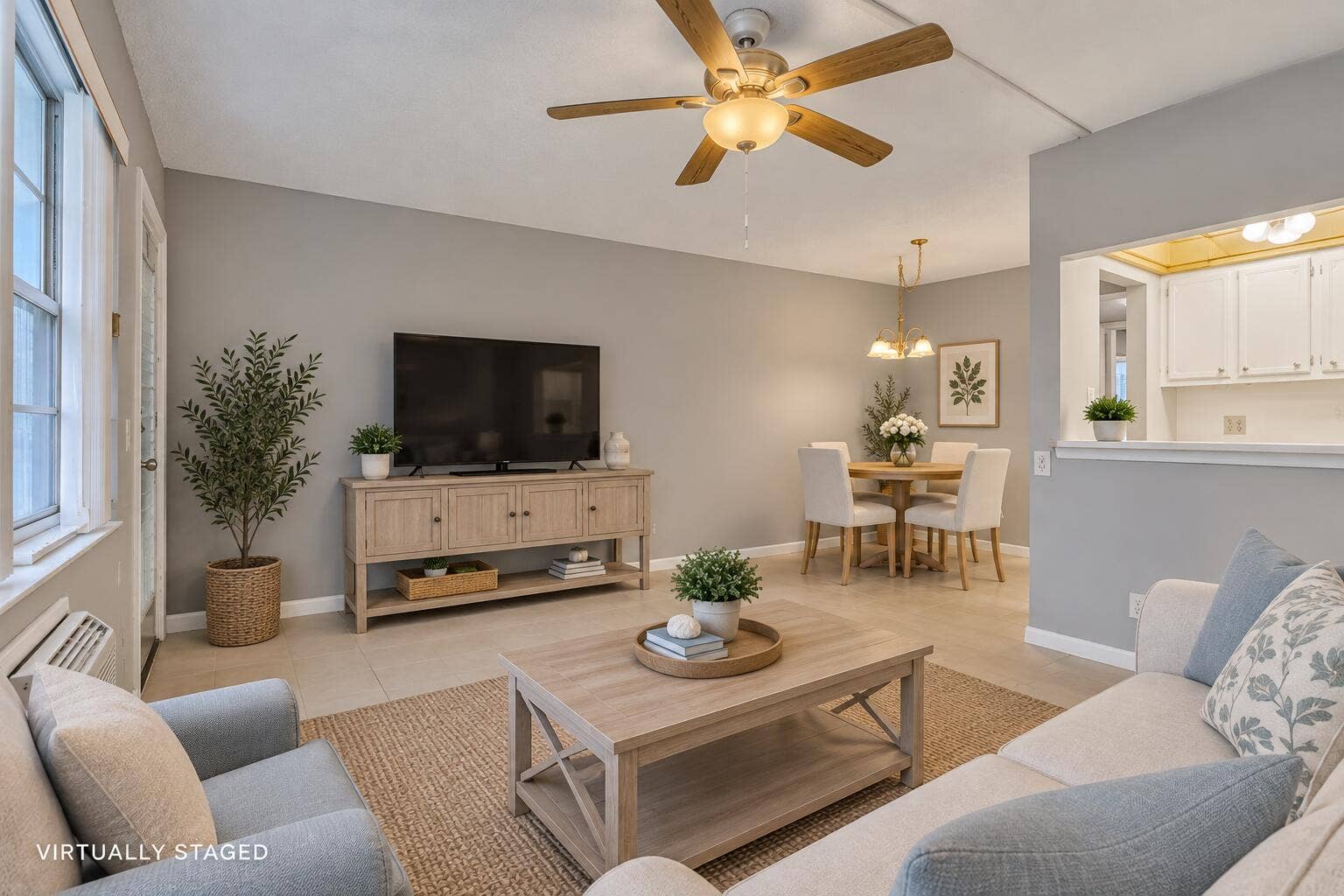 Virtually staged to help you imagine furniture placement