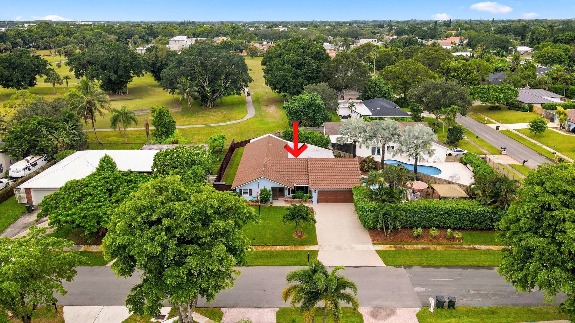 3590 Lakeview Drive, Delray Beach, FL 33445 Enjoy exquisite sunsets down the long fairway of the 8th hole of Lakeview Golf Course.