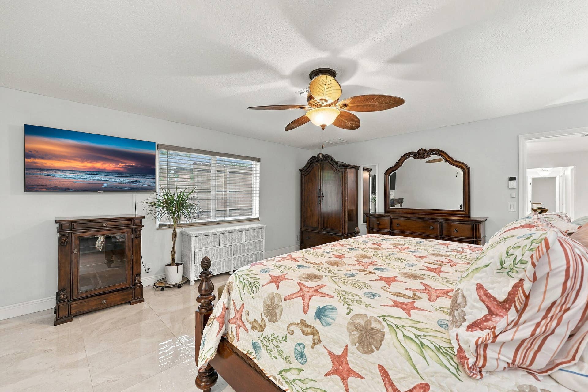 3590 Lakeview Drive, Delray Beach, FL 33445 The primary suite has everything you have been looking for: spacious and elegant, with a walk-in closet, a fully updated en-suite bathroom, and lots of natural light.