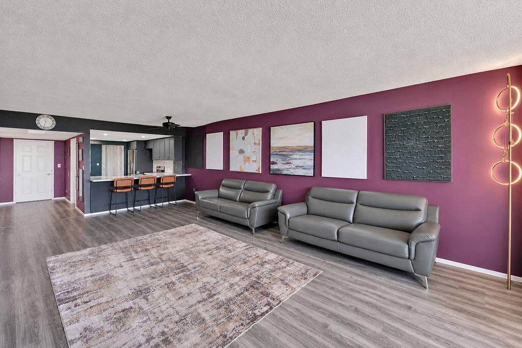 Main living area and breakfast bar