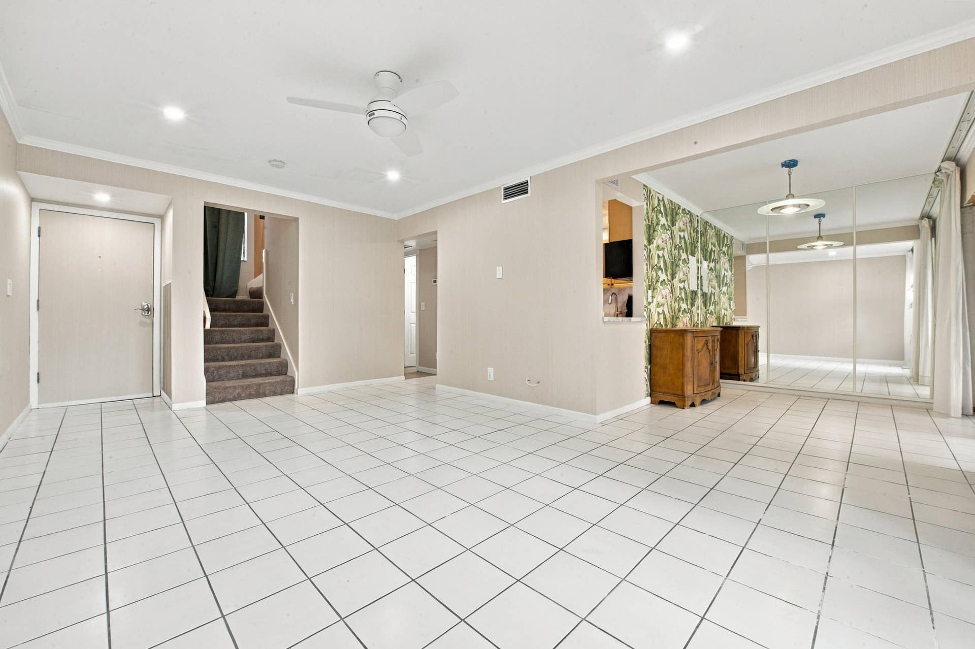 1149 NW 13th Street, #Apt 6, Boca Raton, FL 33486 Downstairs Kitchen, living room, dining area. Main Bedroom and full bathroom.