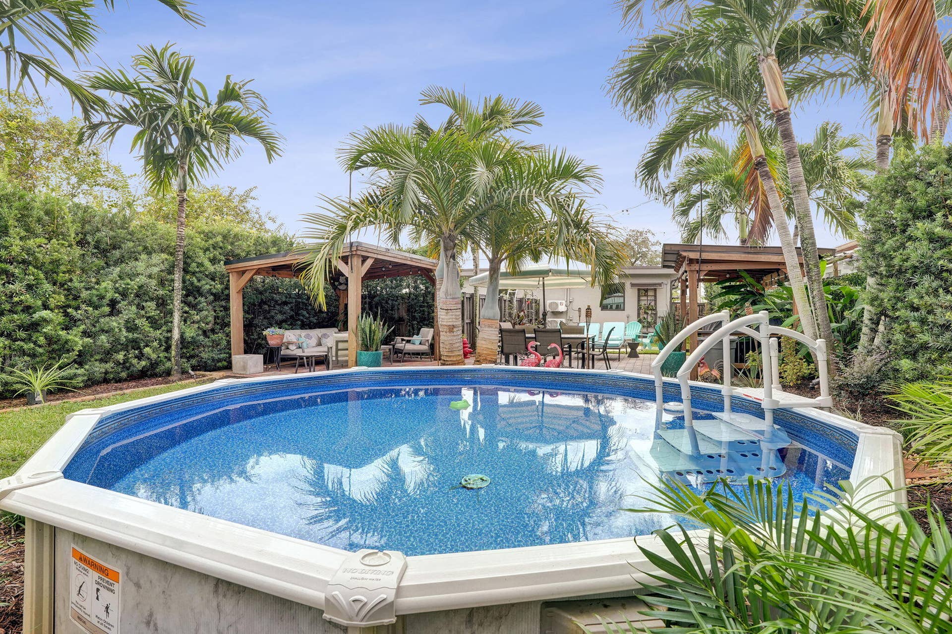 Buried above ground saltwater pool