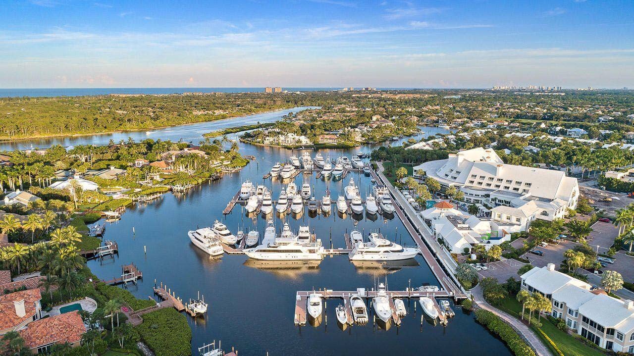 193 Spyglass Court, Jupiter, FL 33477 Clubhouse & Marina Aerial