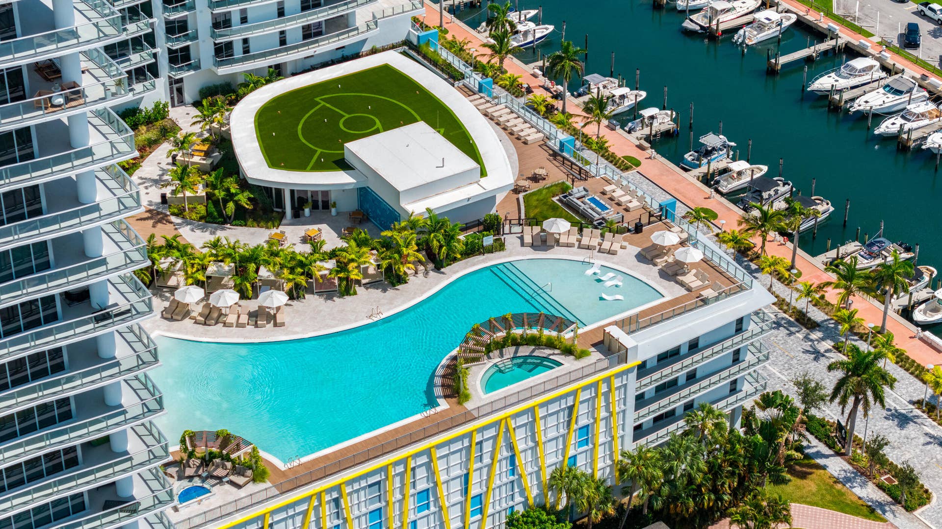220 LAKE SHORE Drive, #612, West Palm Beach, FL 33403 Amenity deck + Marina