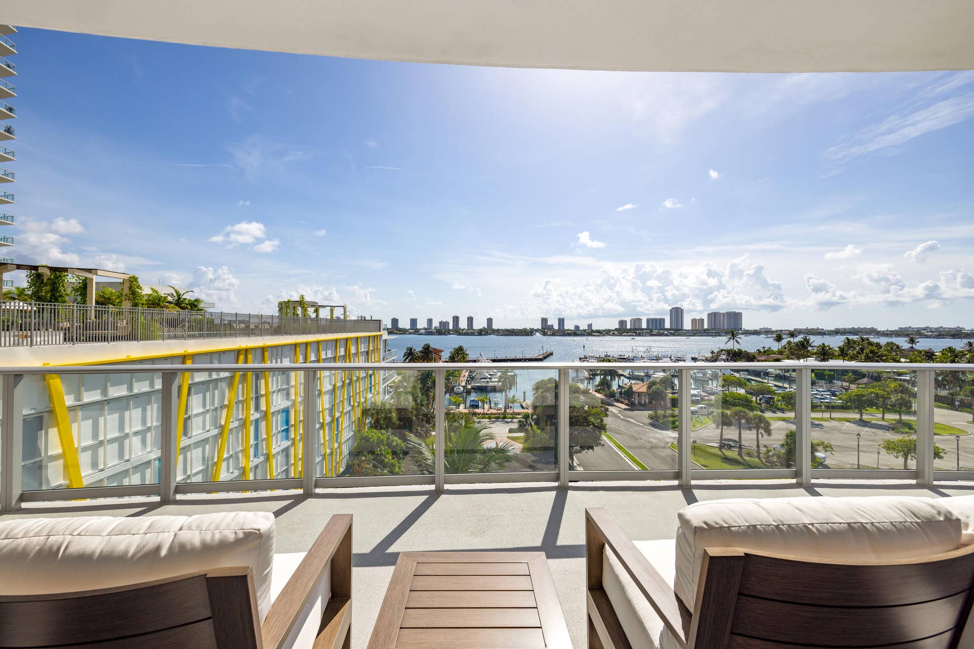 220 LAKE SHORE Drive, #612, West Palm Beach, FL 33403 Views of the water and marina. Wrap-around Balcony.