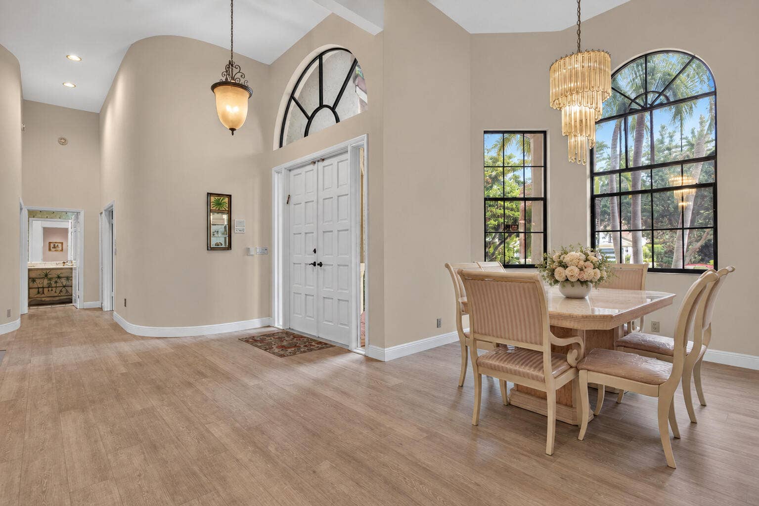 10240 Vestal Court, Coral Springs, FL 33071 Grand foyer entry towards primary and 5th bedroom currently owner uses 5th as private office.