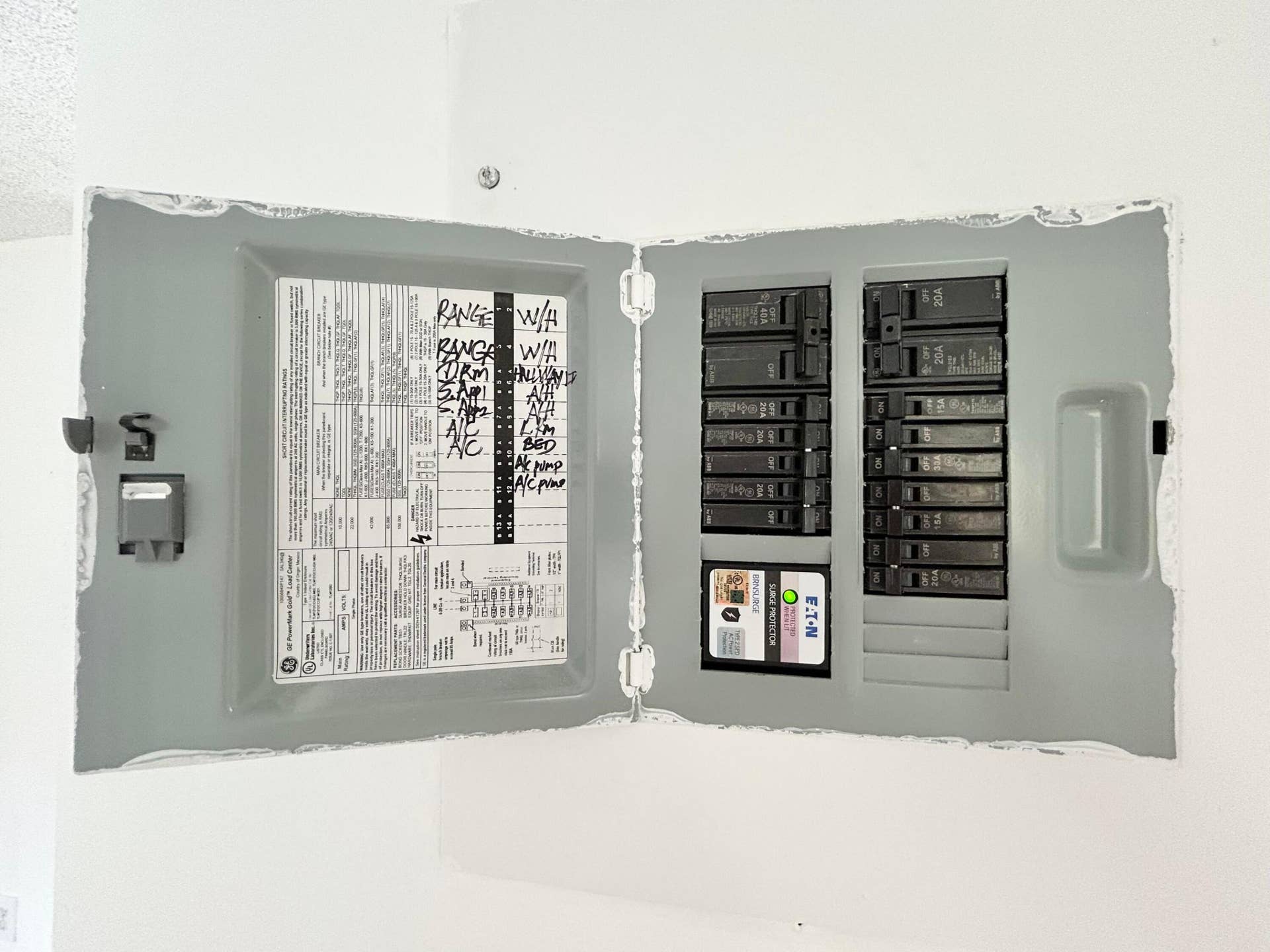 NEW ELECTRIC PANEL W SURGE PROTECTOR
