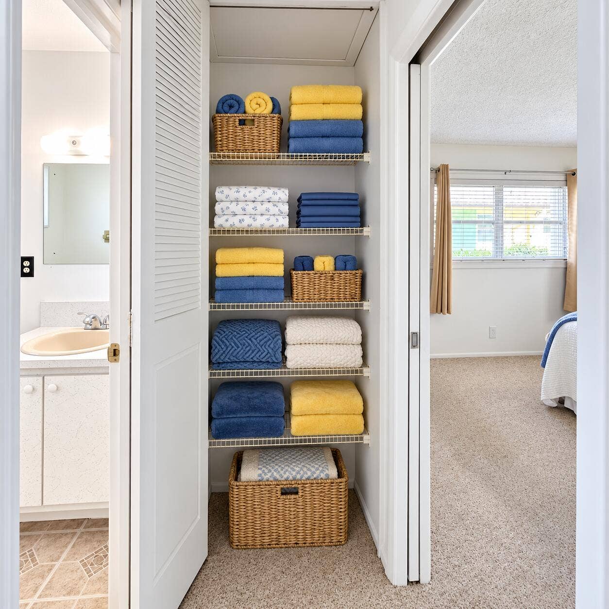 VIRTUALLY STAGED LINEN CLOSET