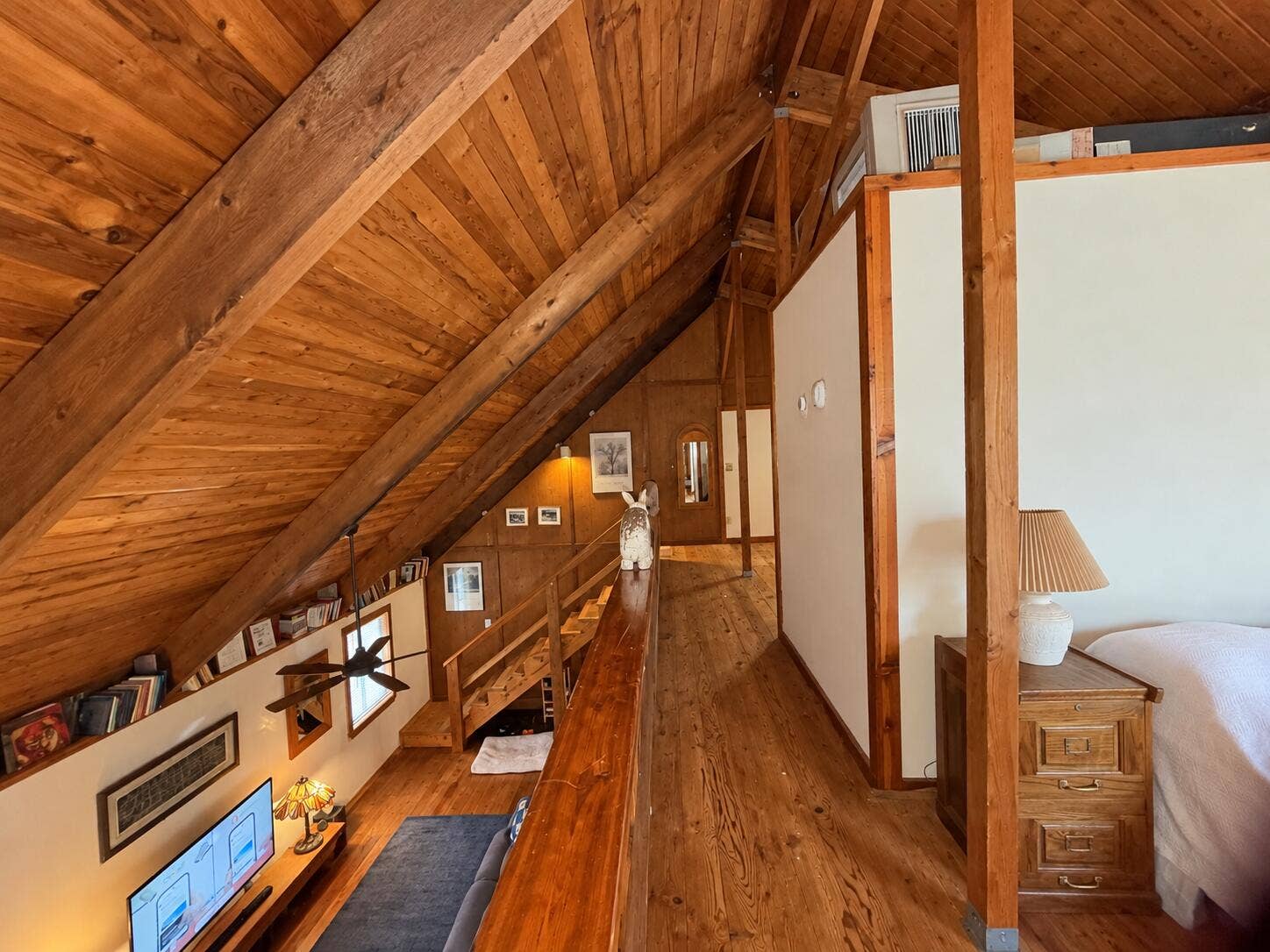 Warm Rustic Loft Walkway