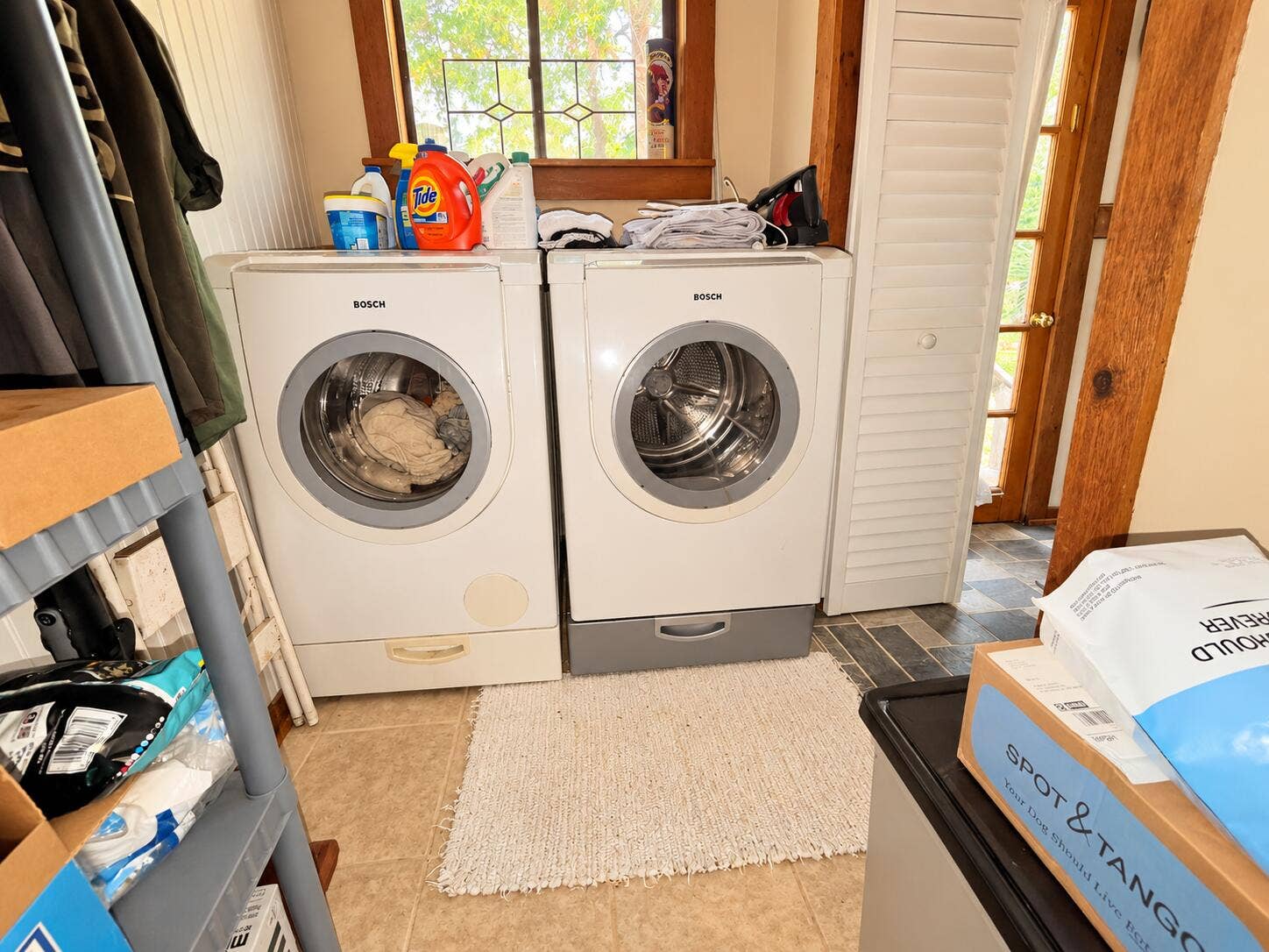 Cozy Bosch Laundry Room with Natural Lig