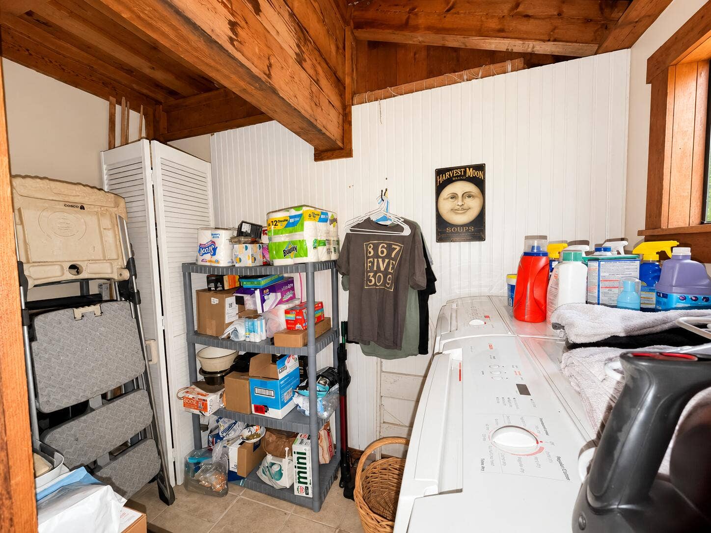 Rustic Cottage Laundry Room Storage