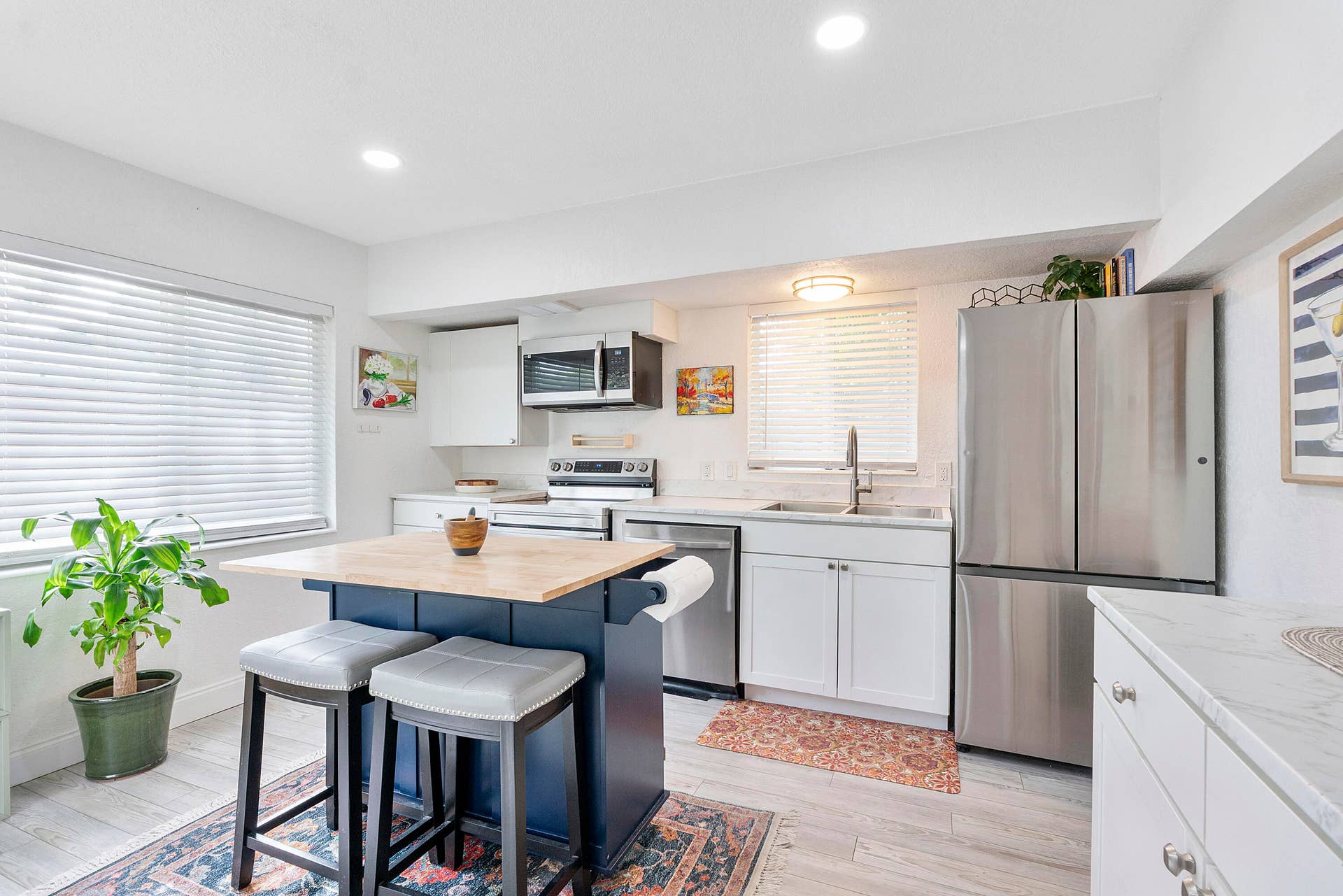Kitchen view extra cabinetry