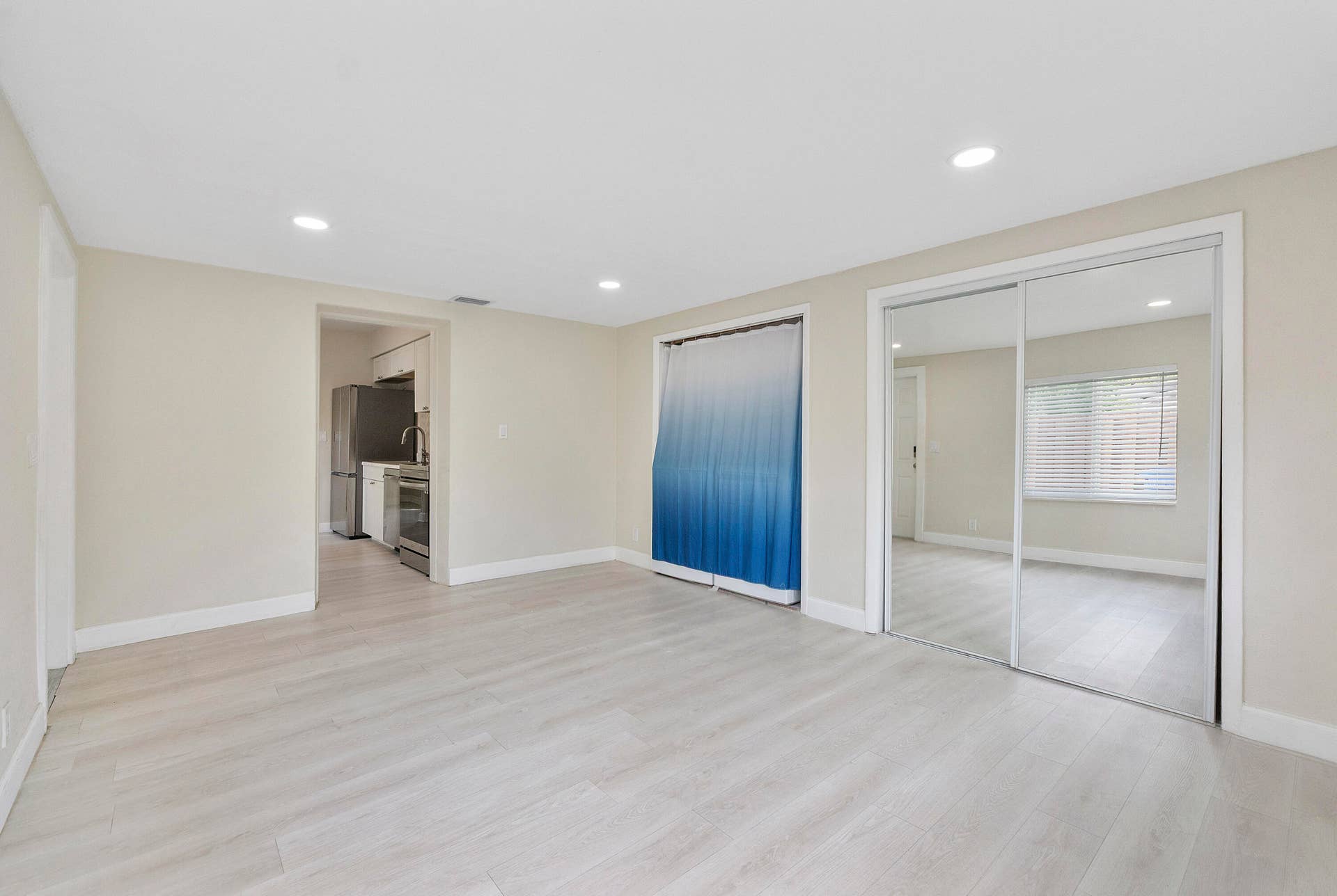 Third bedroom, Family room or in-law suite with view of kitchen