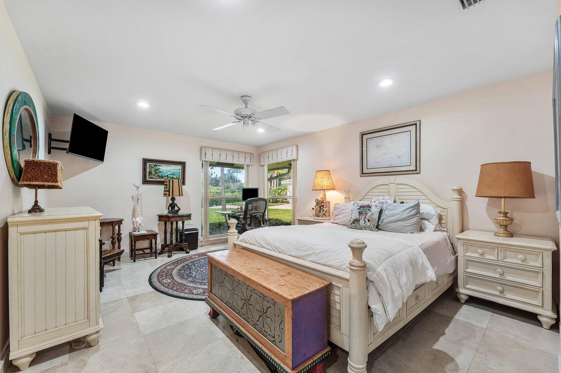 56 NORTHWOODS Lane, Boynton Beach, FL 33436 Recessed lighting, ceiling fan, tile flooring, and direct outdoor access