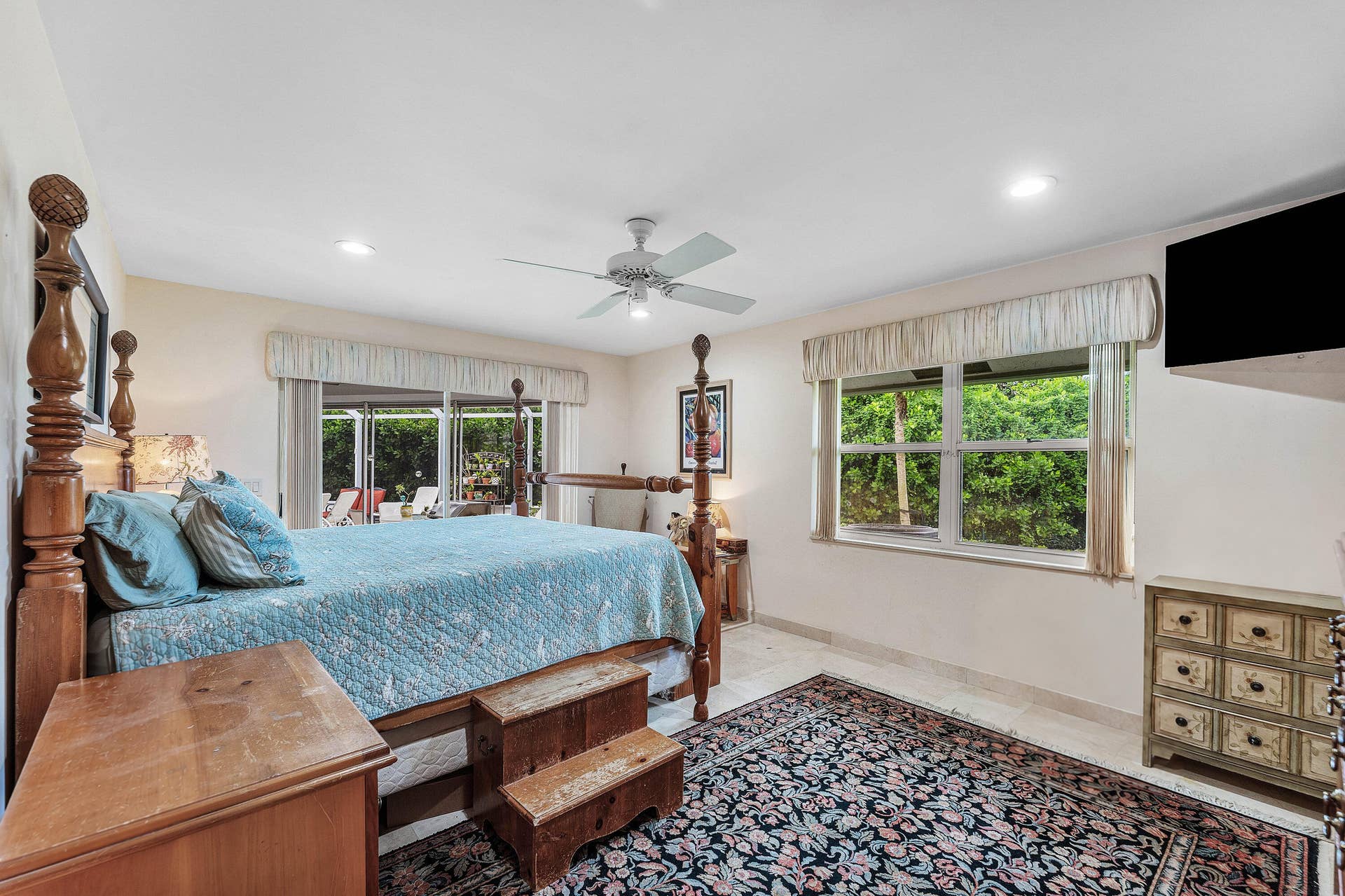 56 NORTHWOODS Lane, Boynton Beach, FL 33436 Recessed ceiling lighting, a ceiling fan, and tile flooring