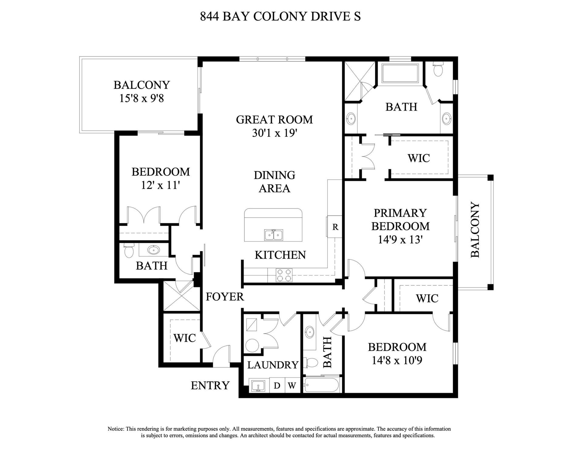 844 Bay Colony Drive S, Juno Beach, FL 33408 Floor plan