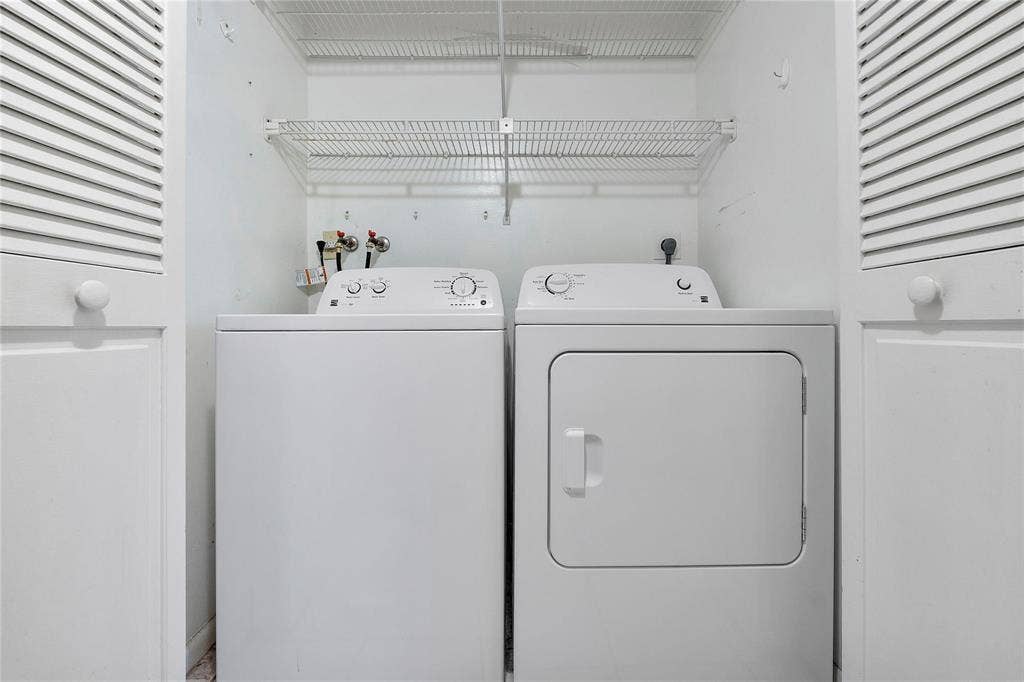 in unit laundry full size washer and dryer