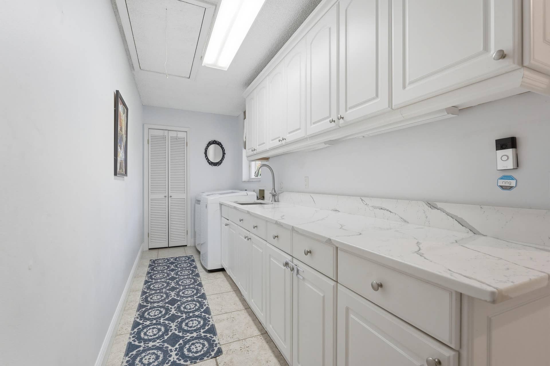 Laundry room off garage