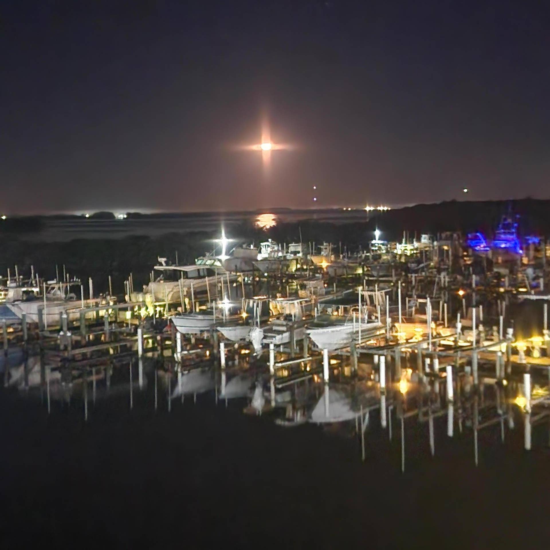5151 N Hwy A1a, #713, Hutchinson Island, FL 34949 Nighttime At The Ocean Harbour Marina