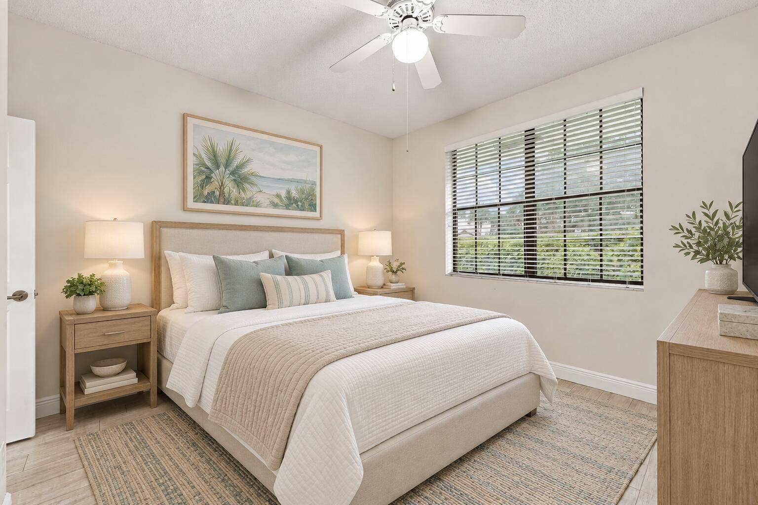 8292 WATERLINE Drive, #106, Boynton Beach, FL 33472 Neutral-toned walls complement wood-finish flooring