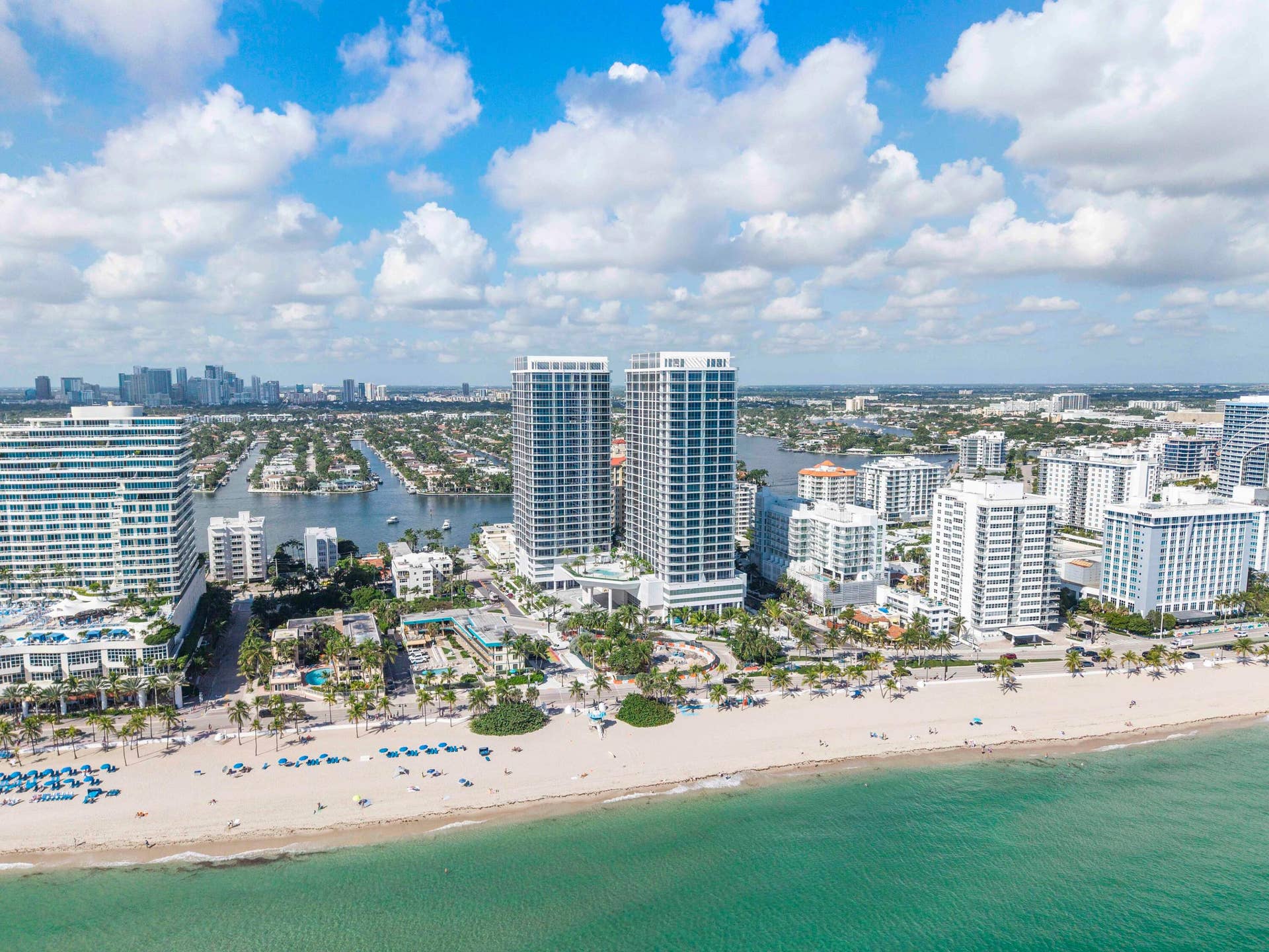 The 2 new magnificent towers at "Selene Residences" Ocean and Intracoastal views & steps to Las Olas and the upscale restaurants, Grab a beach chair and don't forget your swimsuit!