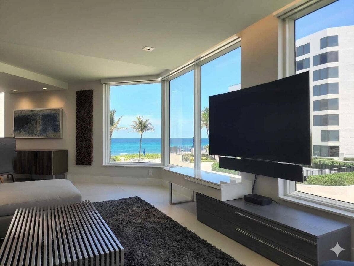 2565 S Ocean Boulevard, #101N, Highland Beach, FL 33487 Black tv screen