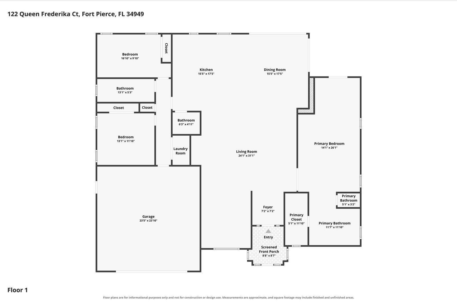 122 Queen Frederika Court, Hutchinson Island, FL 34949 Floorplan