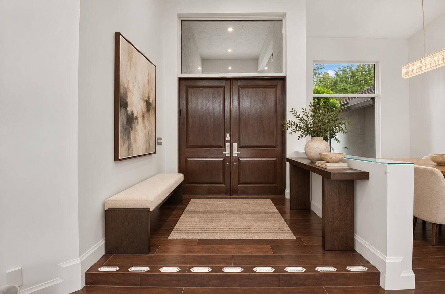 5757 HARRINGTON Way, Boca Raton, FL 33496 Refined ivory and dark oak entryway-2