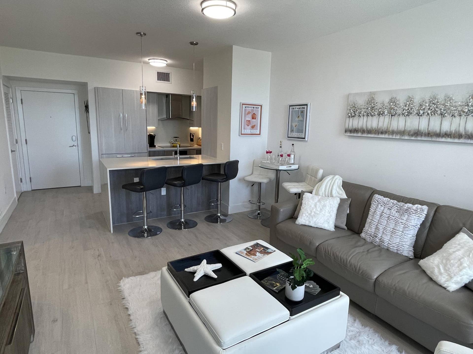Living room to kitchen