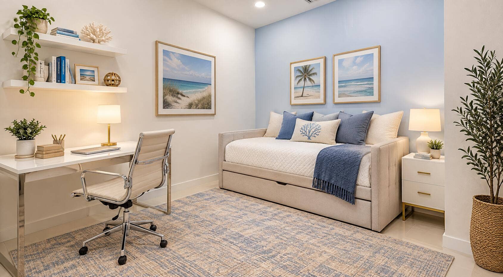 virtually staged den/office or 2nd bedroom